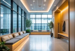 Read more about the article Optimal belysning og praktiske entrebænke til kontoret